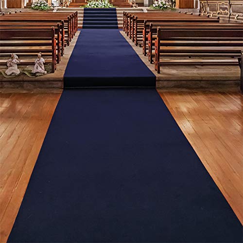 Floordirekt Gangläufer 200 x 5000 cm, Blau 621 - Hochzeitsläufer - Hochzeitsteppich - Premium Teppichläufer - Messeteppich - VIP Eventteppich - Schwer entflammbar von Floordirekt