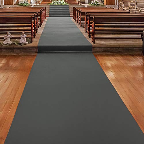 Floordirekt Gangläufer 100 x 100 cm, Grau 740 - Hochzeitsläufer - Hochzeitsteppich - Premium Teppichläufer - Messeteppich - VIP Eventteppich - Schwer entflammbar von Floordirekt