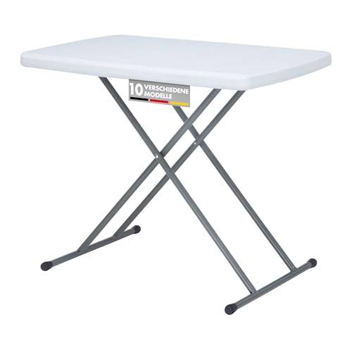 Floordirekt- Gartentisch Klappbar Kunststoff 75,5 x 49 cm - Buffettisch mit Tragegriff - Klapptisch für Garten Terrasse und Balkon - Campingtisch 6 Personen (Nara) von Floordirekt