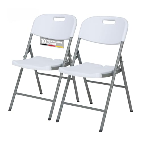 Floordirekt- Gartentisch Klappbar Kunststoff - Buffettisch mit Tragegriff - Klapptisch für Garten Terrasse und Balkon - Campingtisch 6 Personen (2er Set Okinawa) von Floordirekt