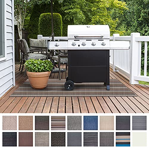 Floordirekt Grillschutzmatte | Schwer entflammbar | 2 Größen | 5 Designs | Grillmatten zum Grillen im Garten | Outdoor Matten für den Grill (90 x 120 cm, Asti) von Floordirekt