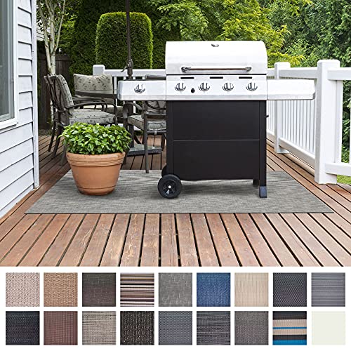 Floordirekt Grillschutzmatte | Schwer entflammbar | 2 Größen | 5 Designs | Grillmatten zum Grillen im Garten | Outdoor Matten für den Grill (90 x 120 cm, Matera) von Floordirekt