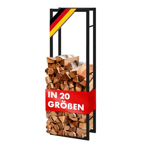 Floordirekt Kaminholzregal für Innen & Außen, Brennholzregal Metall für holzlager Kreta 100 x 25 x 80 cm von Floordirekt