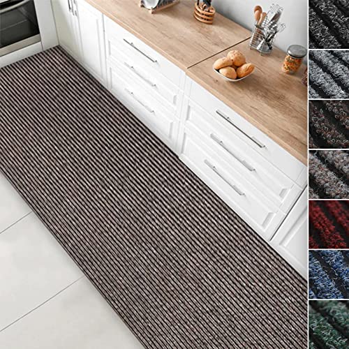 Floordirekt Küchenläufer Granada - Teppich-Läufer auf Maß für die Küche - Breite: 80 cm - Moderne & hochwertige Wohnteppiche (Beige, 80 x 300 cm) von Floordirekt
