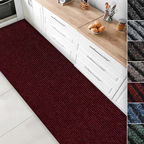 Floordirekt Küchenläufer Granada - Teppich-Läufer auf Maß für die Küche - Breite: 80 cm - Moderne & hochwertige Wohnteppiche (Rot, 80 x 150 cm) von Floordirekt
