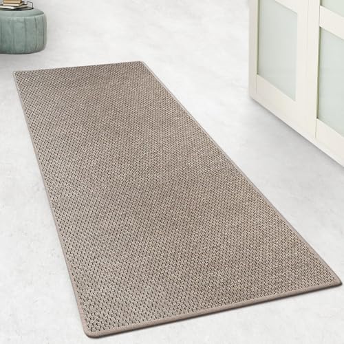 Floordirekt Küchenteppich Läufer 200x350cm für Küche, Flur, Schlaffzimmer & Wohnzimmer Bettvorleger rutschfest & waschbar in Sisal Optik - Flurteppich - Teppichläufer Meterware nach Maß Taupe Kalkutta Floordirekt Küchenteppich Läufer 200x350cm für Küche, Flur, Schlaffzimmer & Wohnzimmer Bettvorleger rutschfest & waschbar in Sisal Optik - Flurteppich - Teppichläufer Meterware nach Maß Taupe Kalkutta von Floordirekt
