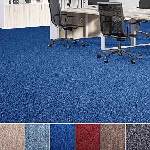 Floordirekt Nadelfilz-Teppich Malta | Bodenbelag aus Nadelvlies für Wohnraum und Büro | Kälteisolierend & trittschalldämmend | Viele Farben & Größen (200 x 100 cm, Dunkelblau) von Floordirekt