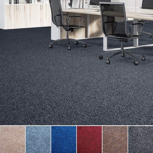 Floordirekt Nadelfilz-Teppich Malta | Bodenbelag aus Nadelvlies für Wohnraum und Büro | Kälteisolierend & trittschalldämmend | Viele Farben & Größen (200 x 500 cm, Anthrazit) von Floordirekt