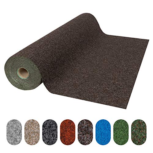 Floordirekt Rasenteppich Farbwunder Park | Balkonteppich | Strapazierfähig & witterungsbeständig | Kunstrasenteppich für Terrasse, Balkon und Freizeit | Outdoor (Choco, 200 x 200 cm) von Floordirekt