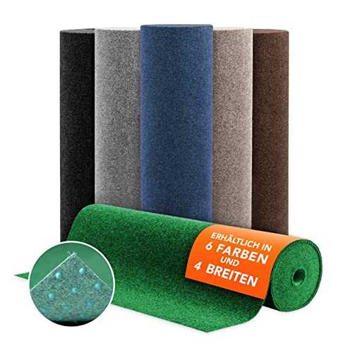Floordirekt Rasenteppich Farbwunder Pro - Balkonteppich - Kunstrasen Teppich für Terrasse, Balkon und Freizeit - Erhältlich in 6 Farben (100 x 100 cm, Grau) von Floordirekt