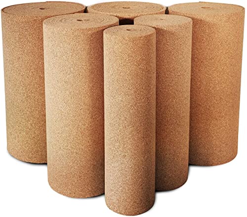 Floordirekt Rollenkork 100 x 100 cm, 7 mm - Natürliche Dämmunterlage - Vielseitig einsetzbar - Schall- und wärmeisolierend von Floordirekt