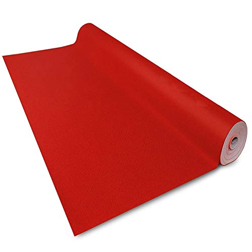 Floordirekt Roter Teppich 100 x 300 cm - VIP Läufer Event Teppich Premierenteppich Empfangsteppich Messeteppich Hochzeitsteppich - Wunschmaß von Floordirekt