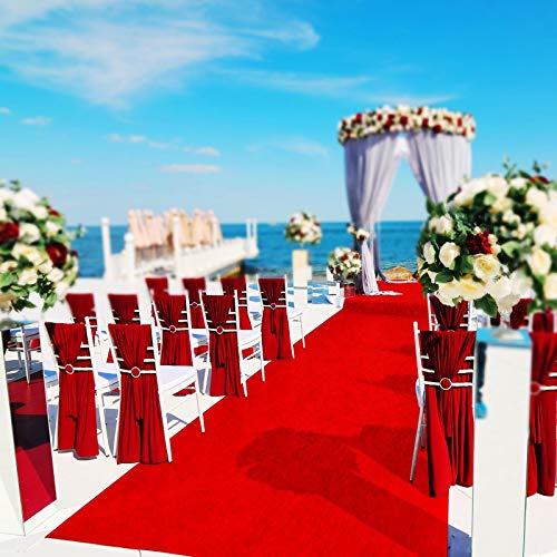 Floordirekt Roter Teppich 100 x 700 cm - VIP Läufer Event Teppich Premierenteppich Empfangsteppich Messeteppich Hochzeitsteppich - Wunschmaß von Floordirekt