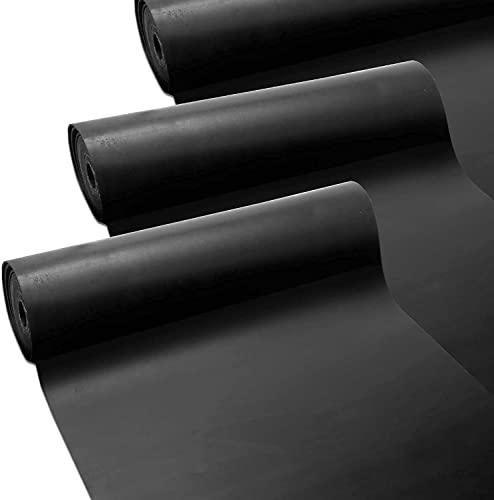 Floordirekt SBR Gummimatte 120 x 350 cm, 6 mm - Meterware - Schwarz & Glatt - Bautenschutzmatte Antirutschmatte Gummi Boden Matte - Bodenbelag Gummiplatte Gummistreifen von Floordirekt