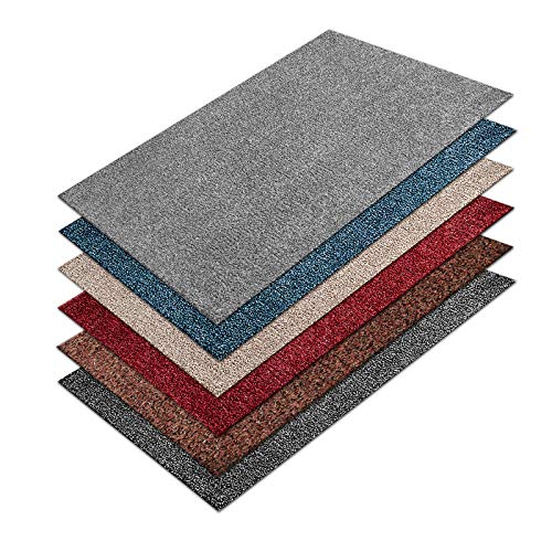 Floordirekt Sauberlaufmatte Karat | Schmutzfangmatte | Eingangsmatte aus natürlicher Baumwolle | Rutschfester Rücken aus Vinyl | Viele Farben & Größen (100 x 100 cm, Anthrazit) von Floordirekt