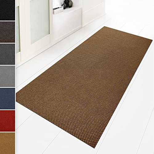 Floordirekt Schmutzfangmatte 100 x 150 cm Natur, ideal auch als Schmutzfangteppich nach Maß, Teppich Flur Läufer, Küchenteppich - waschbar rutschfest, Sauberlaufmatte, Meterware (Hong Kong) von Floordirekt