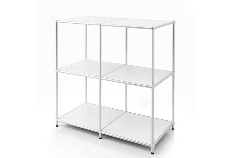 Floordirekt Sideboard Concept Epure MK-027 Metallregal, B78 × T40 × H82 cm, diverse Farben (modular, kratzfeste Pulverbeschichtung), offenes Ablageregal mit verchromtem Metallgestell, Design Regal von Floordirekt