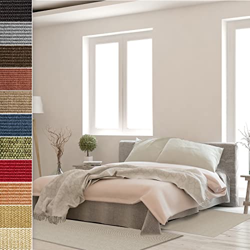 Floordirekt Sisal-Bettumrandung Sylt - Bettvorleger Teppichläufer - 3-teiliges Läufer-Set in 3 Größen (B: 67 cm | L: 1 x 330 cm + 2 x 130 cm, Elfenbein) von Floordirekt