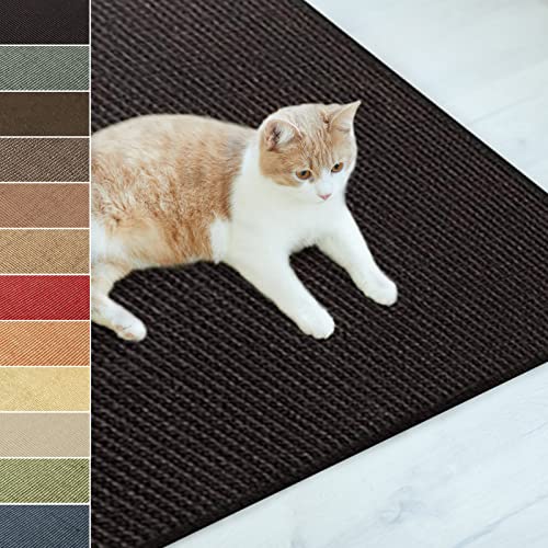 Floordirekt Sisal Fußmatte Teppich Vorleger Kratzteppich Katzenmöbel Kratzmatte Sisalmatte, widerstandsfähig & in vielen Farben und Größen erhältlich (100 x 200 cm, Schwarz) von Floordirekt