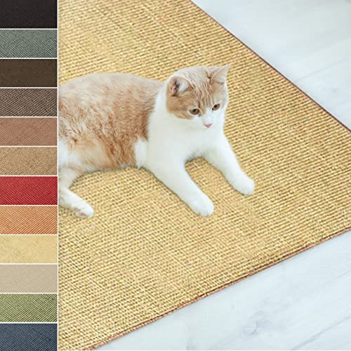 Floordirekt Sisal Fußmatte Teppich Vorleger Kratzteppich Katzenmöbel Kratzmatte Sisalmatte, widerstandsfähig & in vielen Farben und Größen erhältlich (160 x 200 cm, Natur) von Floordirekt