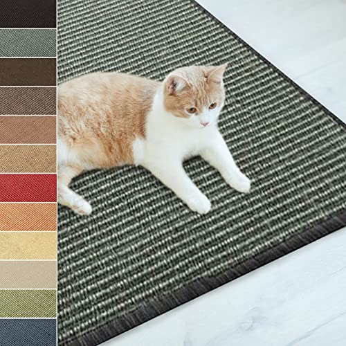 Floordirekt Sisal Fußmatte Teppich Vorleger Kratzteppich Katzenmöbel Kratzmatte Sisalmatte, widerstandsfähig & in vielen Farben und Größen erhältlich (160 x 240 cm, Grau) von Floordirekt
