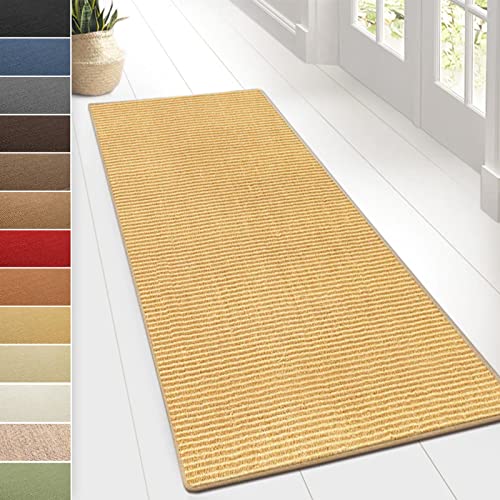 Floordirekt Sisal-Teppich Sylt | Wohnteppich oder Läufer | Hochwertiges Qualitätsprodukt | Erhältlich in vielen Farben & Größen | Langlebig & strapazierfähig (80 x 1000 cm, Natur) von Floordirekt