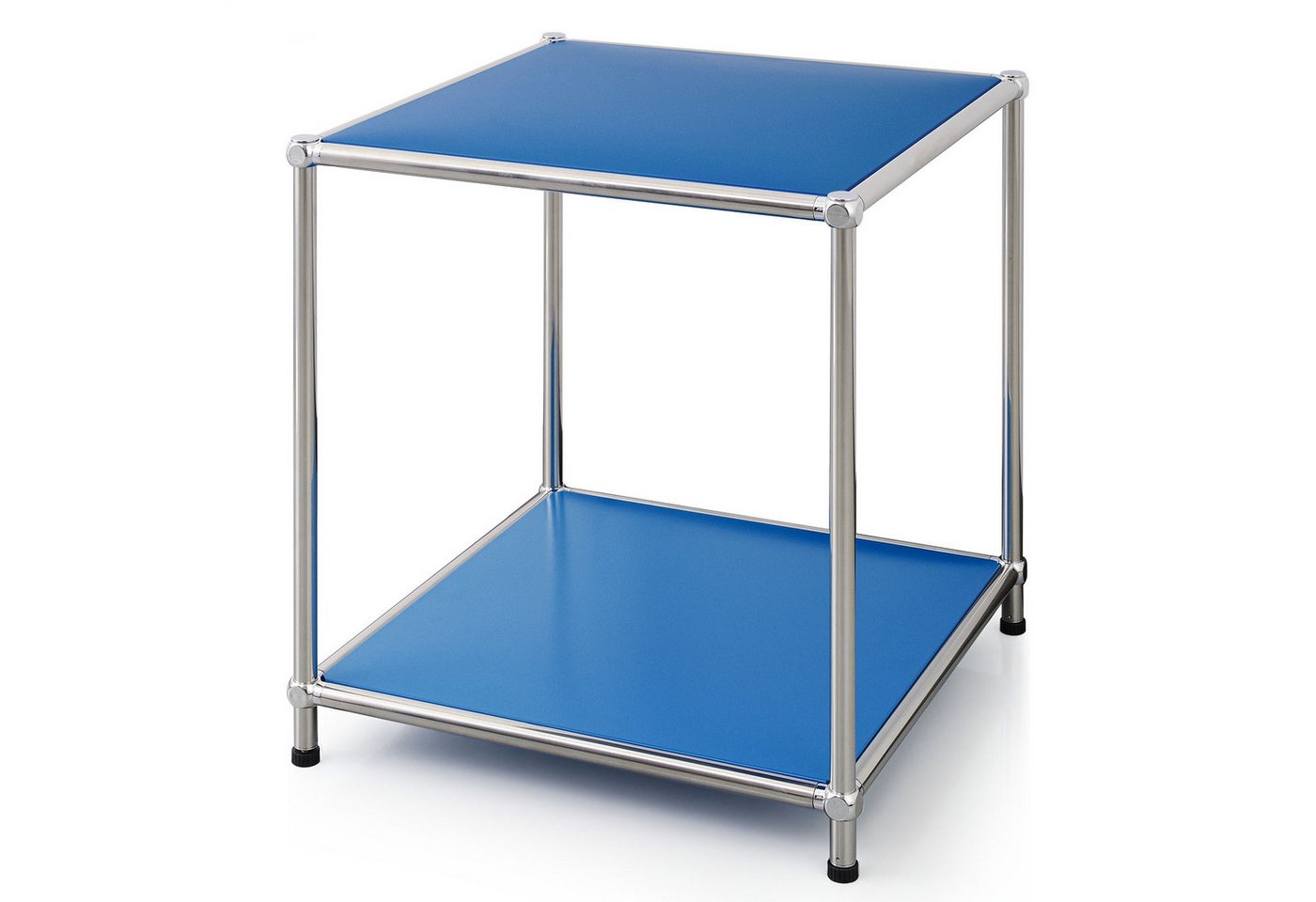Floordirekt Standregal Concept Epure MK-012 Metallregal, B40 × T40 × H46 cm, diverse Farben, modular, Beistelltisch mit offenen Ablagen, verchromtes Metallgestell, zeitlos von Floordirekt
