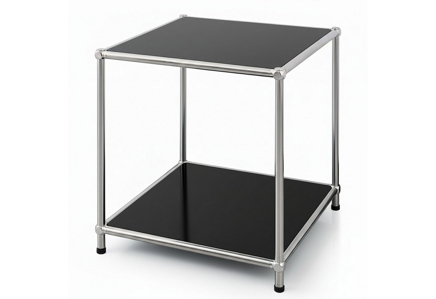 Floordirekt Standregal Concept Epure MK-012 Metallregal, B40 × T40 × H46 cm, diverse Farben, modular, Beistelltisch mit offenen Ablagen, verchromtes Metallgestell, zeitlos von Floordirekt