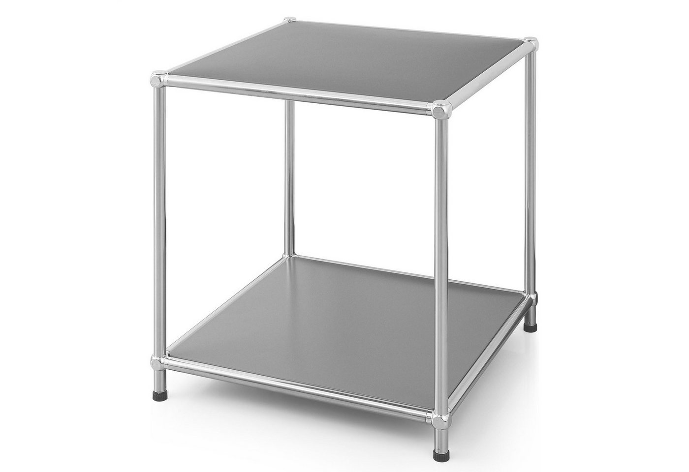 Floordirekt Standregal Concept Epure MK-012 Metallregal, B40 × T40 × H46 cm, diverse Farben, modular, Beistelltisch mit offenen Ablagen, verchromtes Metallgestell, zeitlos von Floordirekt
