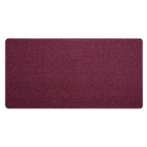 Floordirekt Stufenmatten London | Halbrund oder Eckig | Treppenmatten in 11 Farben | Strapazierfähig & pflegeleicht | Stufenteppich für Innen (Weinrot, Eckig, ohne Lippe, 23,5 x 65 cm) von Floordirekt