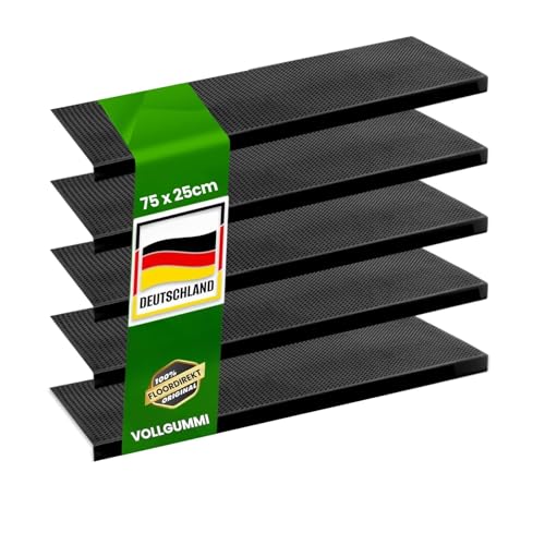 Floordirekt - Stufenmatte aus Gummi - 5er Set - Selbstklebend - wetterfeste & Rutschhemmende Treppenstufen Matten - Gummistufenmatte für Außen - Antirutschmatten -15 Modelle (Santiago) 25 x 75 cm Floordirekt - Stufenmatte aus Gummi - 5er Set - Selbstklebend - wetterfeste & Rutschhemmende Treppenstufen Matten - Gummistufenmatte für Außen - Antirutschmatten -15 Modelle (Santiago) 25 x 75 cm von Floordirekt