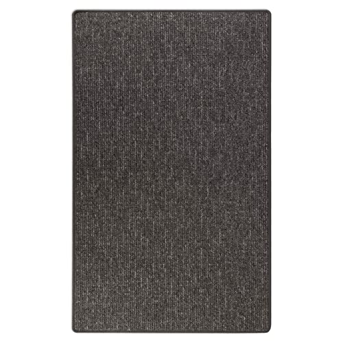 Floordirekt Teppich Läufer Alto - Meterware - Teppichläufer Küchenläufer Flurteppich auf Maß - Wohnzimmerteppich Flurläufer (Anthrazit, 80 x 200 cm) von Floordirekt
