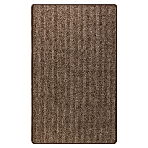 Floordirekt Teppich Läufer Alto - Meterware - Teppichläufer Küchenläufer Flurteppich auf Maß - Wohnzimmerteppich Flurläufer (Braun, 80 x 250 cm) von Floordirekt