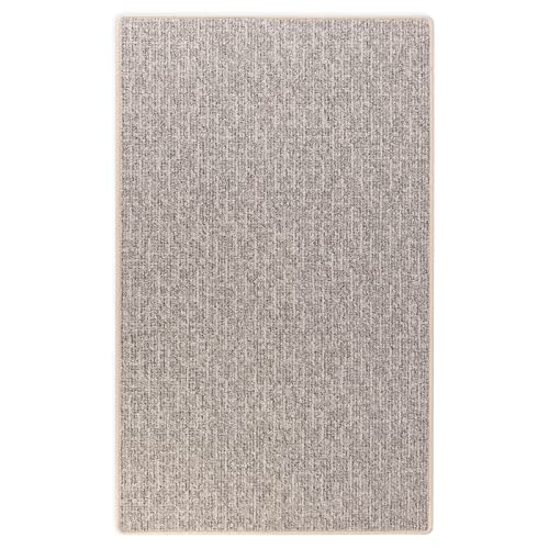 Floordirekt Teppich Läufer Alto - Meterware - Teppichläufer Küchenläufer Flurteppich auf Maß - Wohnzimmerteppich Flurläufer (Silber, 100 x 150 cm) von Floordirekt