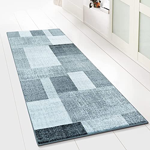 Floordirekt Teppich-Läufer Lucano 80 x 250 cm, Anthrazit - Moderner Wohnteppich für Flur, Küche, Schlafzimmer - Meterware - rutschfest, robust & pflegeleicht von Floordirekt