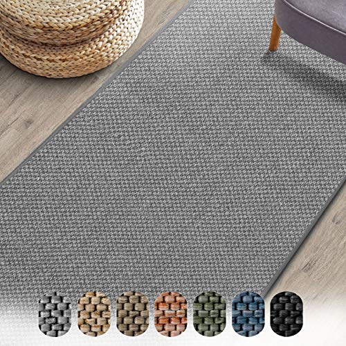 Floordirekt Teppich-Läufer Sabang 200 x 450 cm, Silber - Sisaloptik - Wohnteppich oder Läufer - Langlebig & strapazierfähig Floordirekt Teppich-Läufer Sabang 200 x 450 cm, Silber - Sisaloptik - Wohnteppich oder Läufer - Langlebig & strapazierfähig von Floordirekt