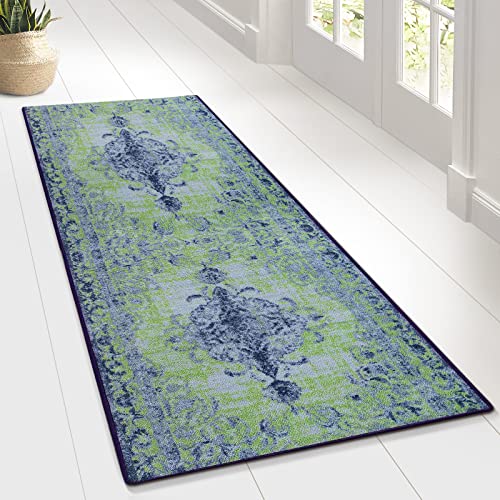 Floordirekt Teppich-Läufer auf Maß Palau - Moderner Wohnteppich für Flur, Küche, Schlafzimmer - Meterware - rutschfest, robust & pflegeleicht (Blau, 80 x 150 cm) von Floordirekt