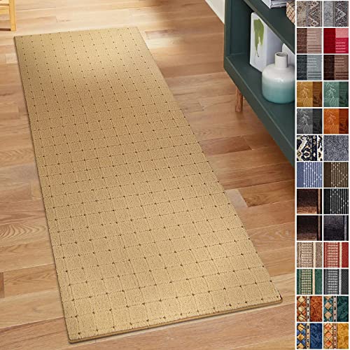 Floordirekt Teppich Läufer für Küche, Flur & Wohnraum - Teppichläufer 67 cm breite Meterware - Flurteppich - Küchenläufer - Wohnzimmer (67 x 100 cm, Rapido Beige) von Floordirekt