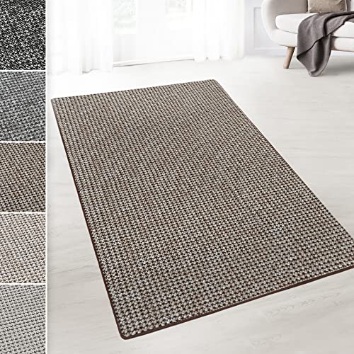 Floordirekt Teppichläufer Grandeur - Teppich Läufer Meterware für Wohnzimmer, Flur, Büro, Schlafzimmer - gekettelt (Braun, 200x300 cm) von Floordirekt