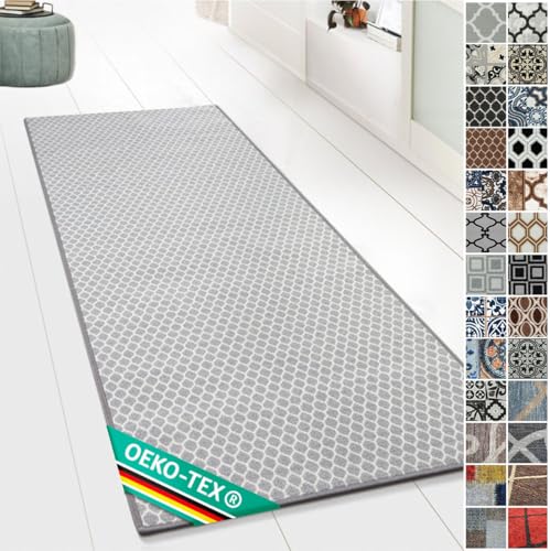Floordirekt Teppichläufer Tralee 80 x 150 cm - Läufer für Küche, Flur & Wohnraum - Feinschlingen Teppich - rutschfest & antistatisch - Küchenläufer Flurteppich Flurläufer von Floordirekt