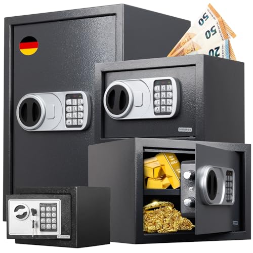 Floordirekt Safe Tresor für Zuhause, 43L 35H x 50B x 31T cm, Möbeltresor mit Schlüssel und Zahlenschloss, kleiner Wandtresor, Geldtresor, Möbelsafe für Bargeld, Schmuck, Wertsachen (Safemaxx) Floordirekt Safe Tresor für Zuhause, 43L 35H x 50B x 31T cm, Möbeltresor mit Schlüssel und Zahlenschloss, kleiner Wandtresor, Geldtresor, Möbelsafe für Bargeld, Schmuck, Wertsachen (Safemaxx) von Floordirekt