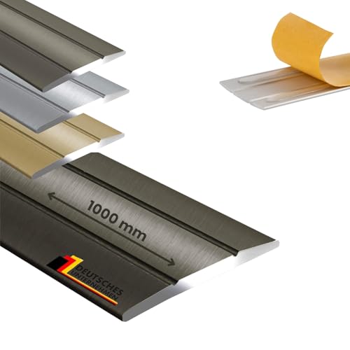 Floordirekt Übergangsprofil Firm 1 Stück Übergangsschiene Selbsklebende | Abdeckleiste für Parkett, Laminat, PVC, Kork | C-Form | Bodenleiste aus Aluminium | (Breite: 36 mm | Länge: 100 cm, Bronze) von Floordirekt