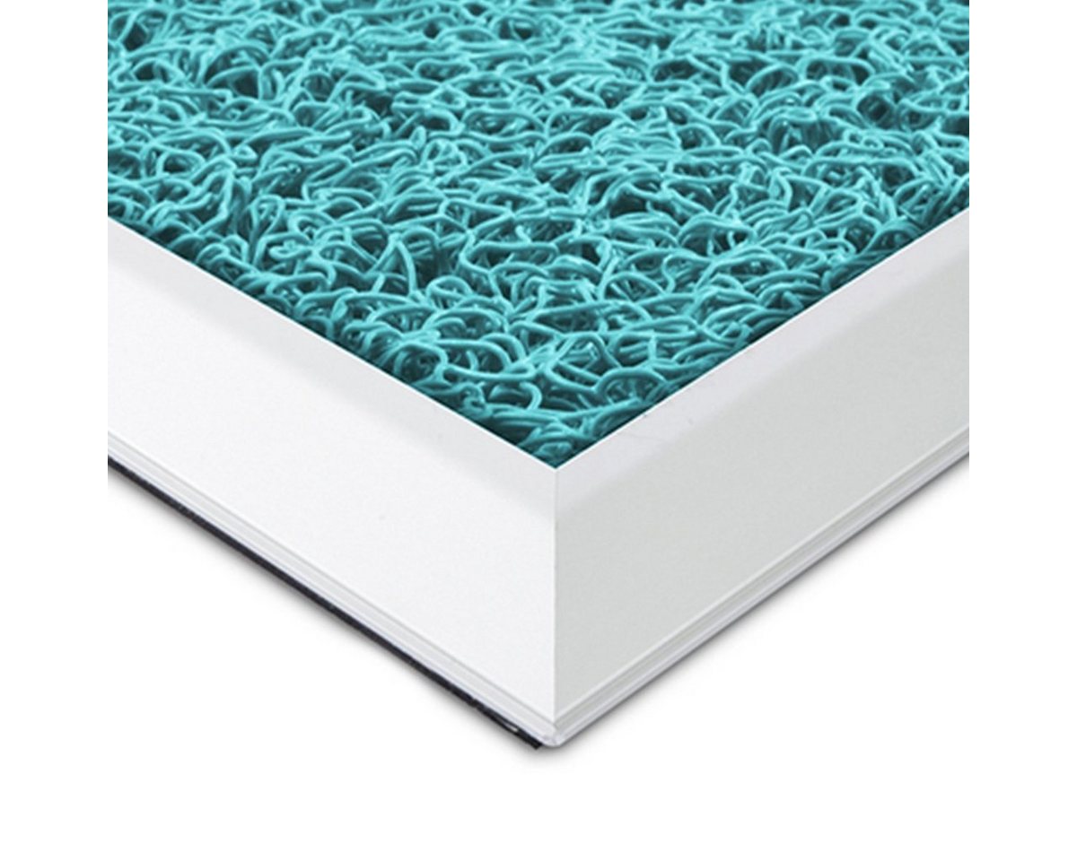 Fußmatte Alu-Desinfektionsmatte Hygienic Mat Türkis, Schmutzfangmatte, 3 Größen, Floordirekt, Höhe: 13 mm, Spaghetti-Matten-Einlage von Floordirekt