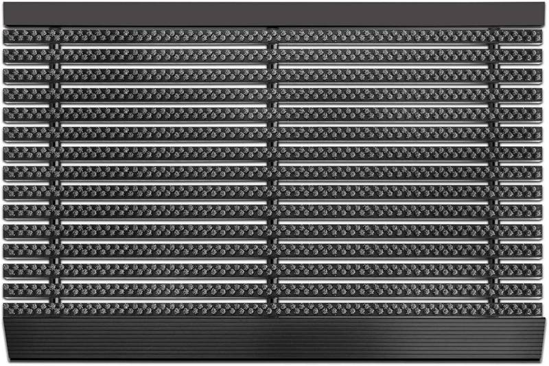 Floordirekt Fußmatte Power Brush Grau, 3 Größen, Eingangsmatte, Sauberlaufmatte, Rechteckig, Höhe: 23 mm von Floordirekt