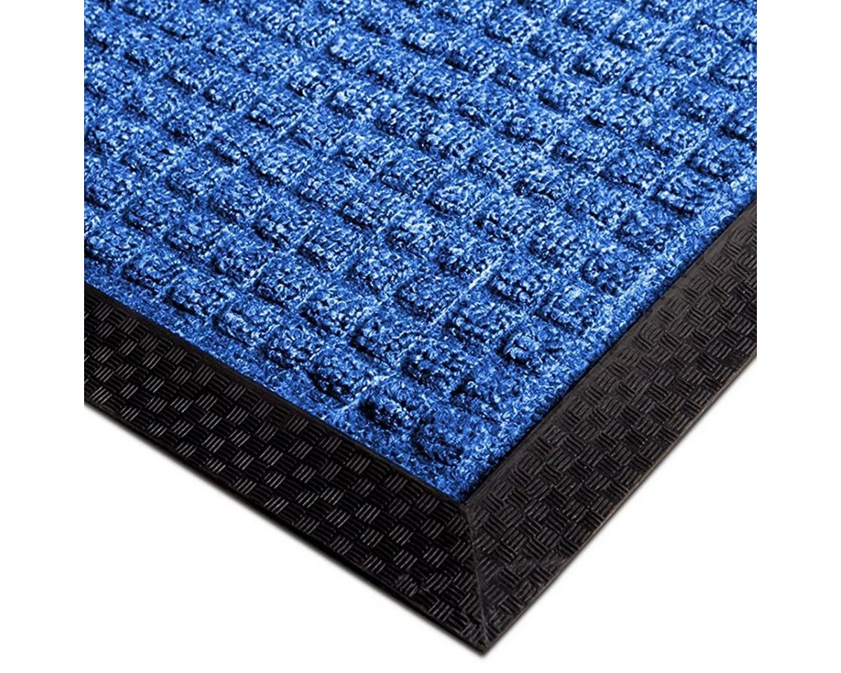 Fußmatte Türmatte Diamond Scrubber-Struktur Blau, Sauberlaufmatte in 3 Größen, Floordirekt, rechteckig, Höhe: 9 mm von Floordirekt