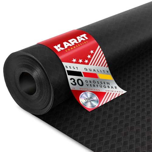 Floordirekt Gummiläufer Karo - Gummimatte in Riffelblech Optik - Stärke: 3mm - Noppenmatte Antirutschmatte - rutschfest und unempfindlich gegen Flüssigkeiten & Schmutz (140 x 250 cm) von Floordirekt