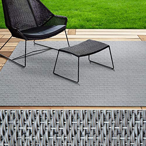 Indoor- & Outdoor-Teppich | Bodenbelag für Flur, Küche, Bad, Terrasse, Balkon | 4 Farben | viele Größen (Dunkelgrau, 180x300 cm) von Floordirekt