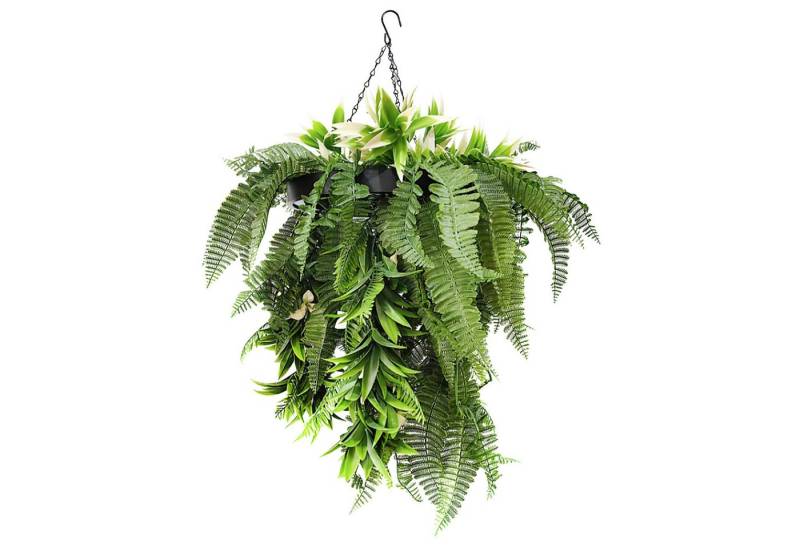 Kunstpflanze Hängepflanze Rainforest, pflegeleichte Dekoration, Floordirekt, Höhe 70 cm, Üppiges Grün für drinnen und draußen von Floordirekt