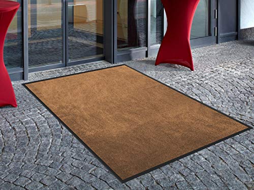 Sauberlaufmatte Brillant für Eingangsbereiche | Bicolor | Objektqualität | saugstarke Schmutzfangmatte aus Polyamid | rutschfest | waschbar | zahlreiche Größen | viele Farben (Beige, 135x300 cm) von Floordirekt