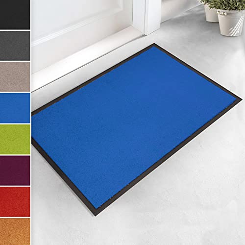 Schmutzfangmatte Joy | Use & Wash | Perfekter Schutz vor Schmutz und Feuchtigkeit | 7 kräftige Farben (43 x 60 cm, Blau) von Floordirekt